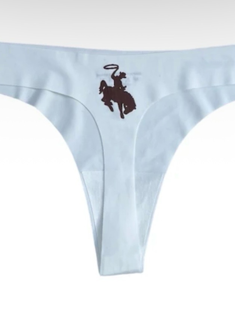 White Thong with Dark Brown Rodeo Logo she is Gracie Lou Cowboy Pillows